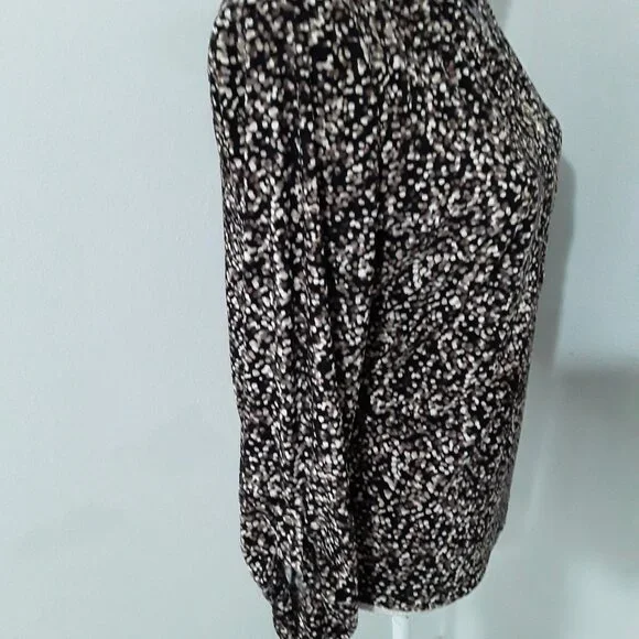 Anne Klein lovely colorful gold zipper neckline top size L - Picture 6 of 11